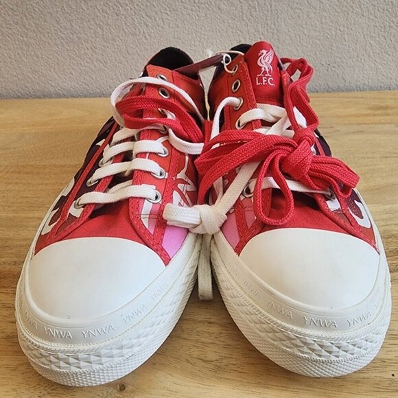 Liverpool FC Shoes Low Top Unisex Red White YNWA Soccer Casual Converse All Star main image 5